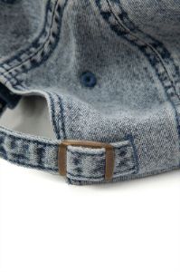 Distressed Denim Baseball Cap sold by Micas