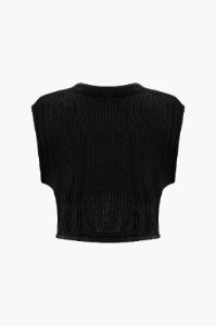Sleeveless Knit Crop Top sold by Micas