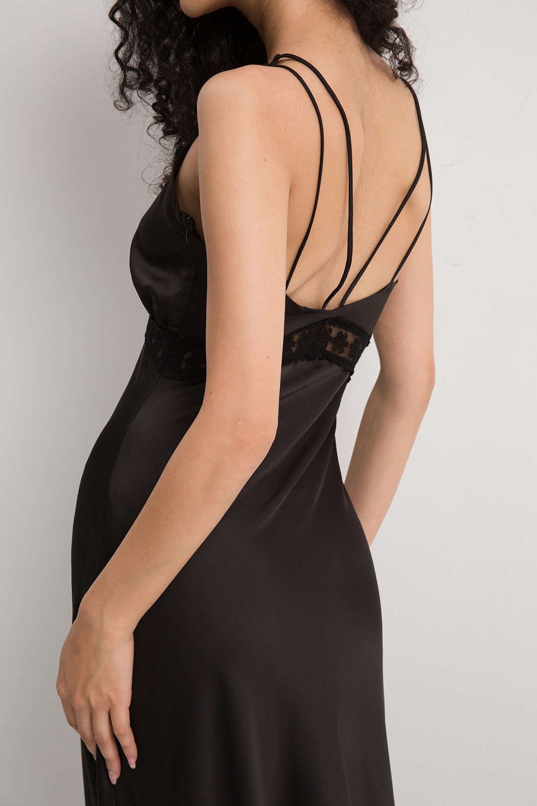 V-neck Floral Lace Trim Maxi Dress sold by Micas product image thumbnail 2