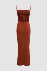Cowl Neck Tie Back Maxi Dress sold by Micas