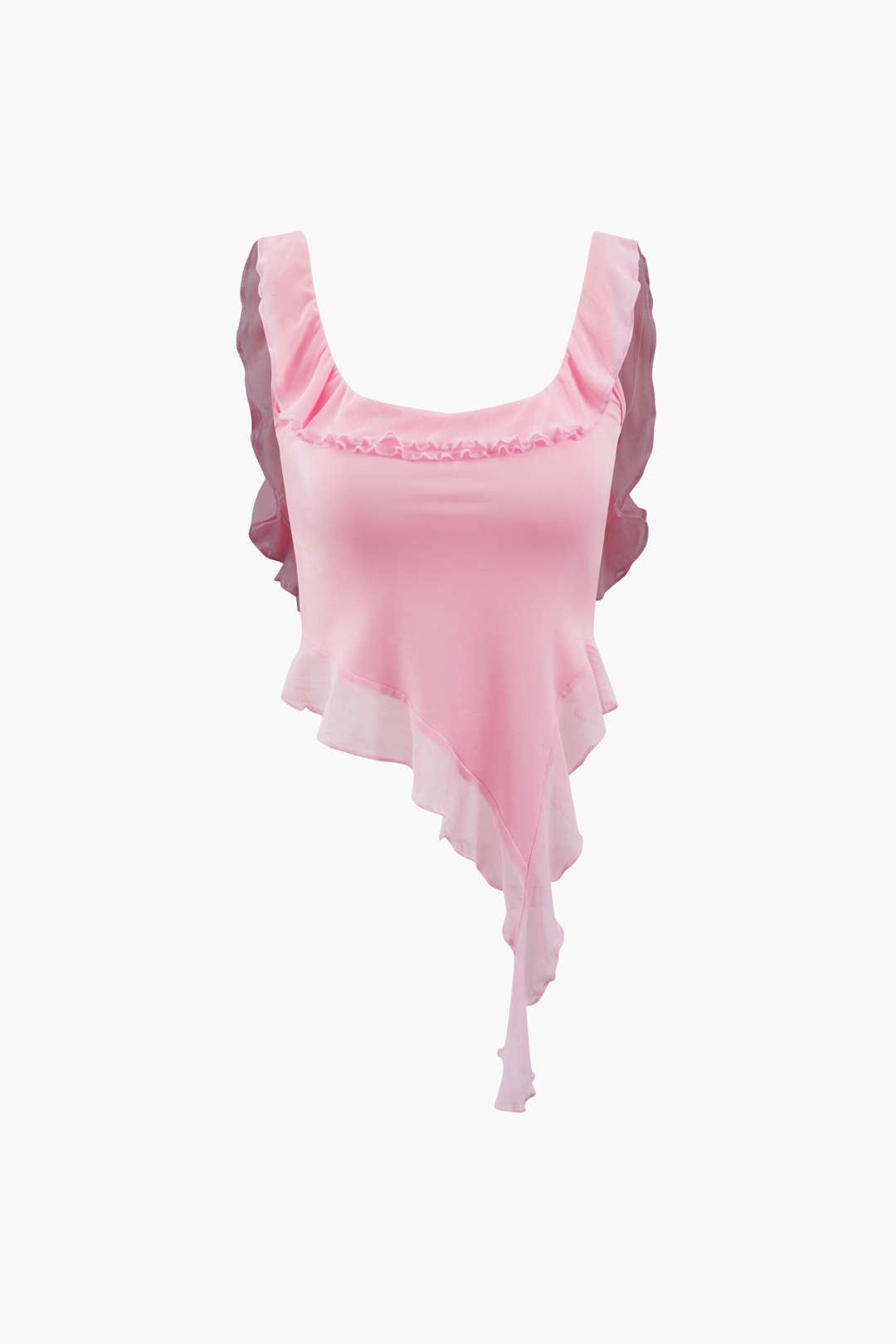 U-neck Ruffle Cami Top sold by Micas