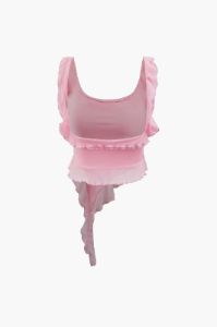 U-neck Ruffle Cami Top sold by Micas