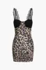 Leopard print rygfri bustier mini kjole sold by Micas