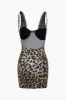 Leopard print rygfri bustier mini kjole sold by Micas