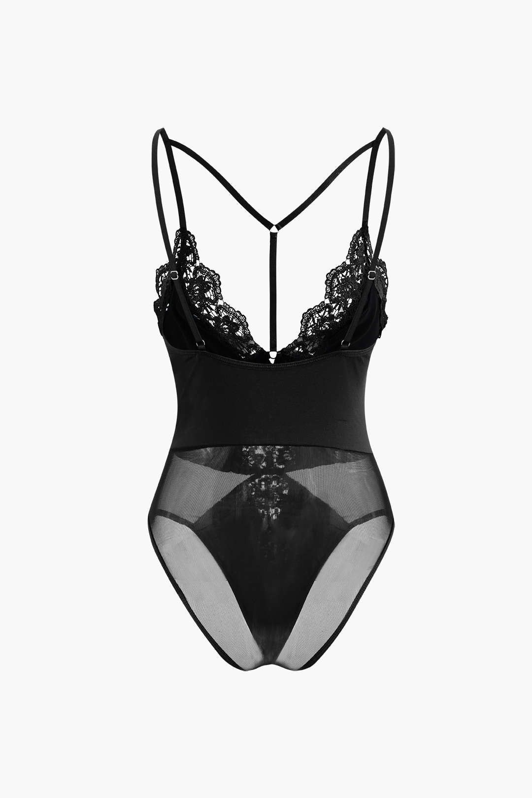 V-neck Lace Trim Slip Romper sold by Micas product image thumbnail 3