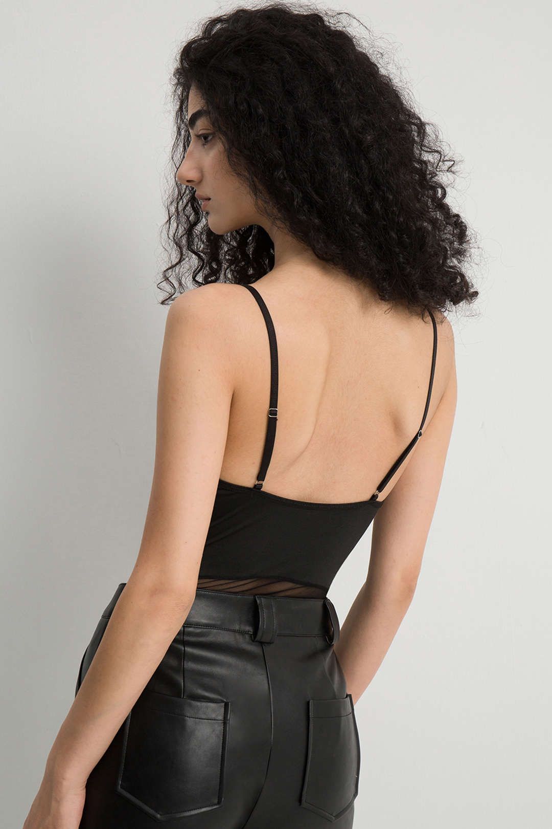 V-neck Lace Trim Slip Romper sold by Micas product image thumbnail 4