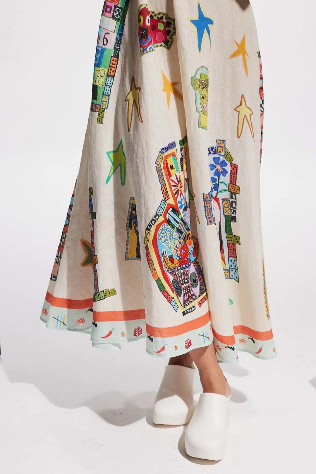 Abstract Print Suspenders Large Hem Maxi Dress sold by Micas product image thumbnail 3