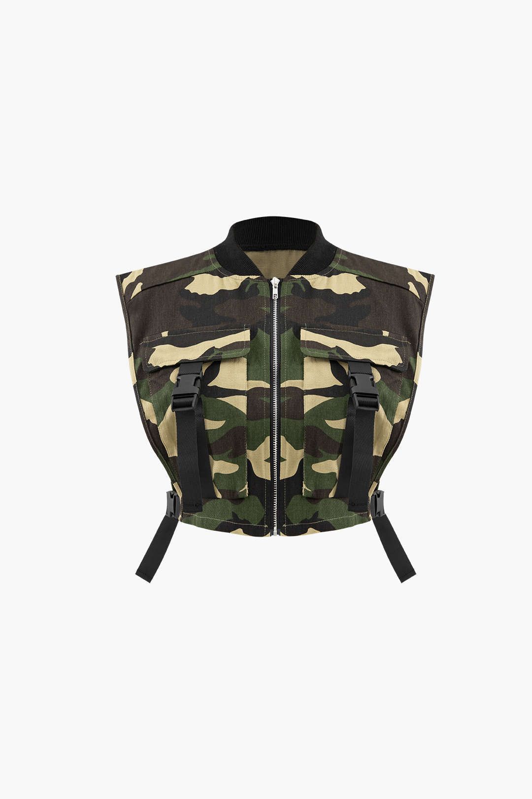 Camo Buckle Detail Tank Top sold by Micas