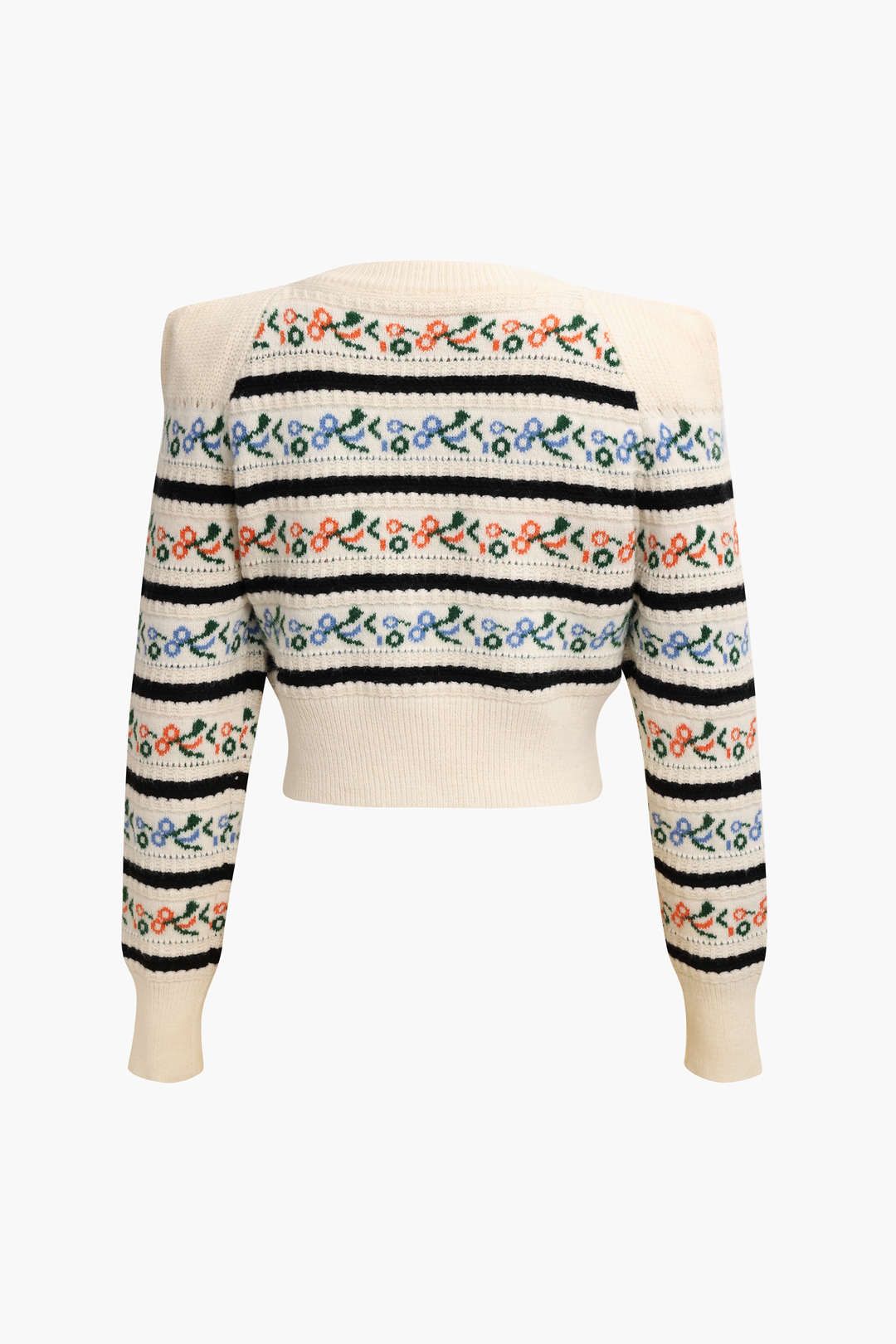 Floral Padded-Shoulder Sweater sold by Micas product image thumbnail 2