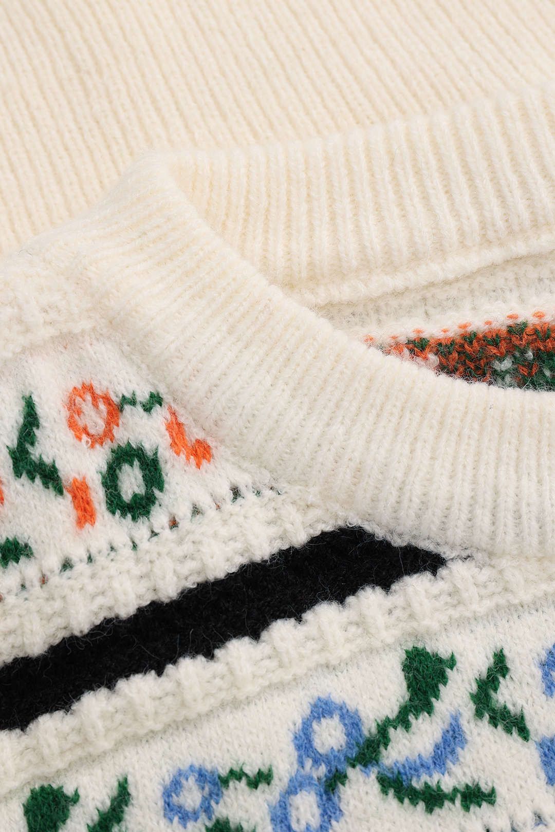 Floral Padded-Shoulder Sweater sold by Micas product image thumbnail 4