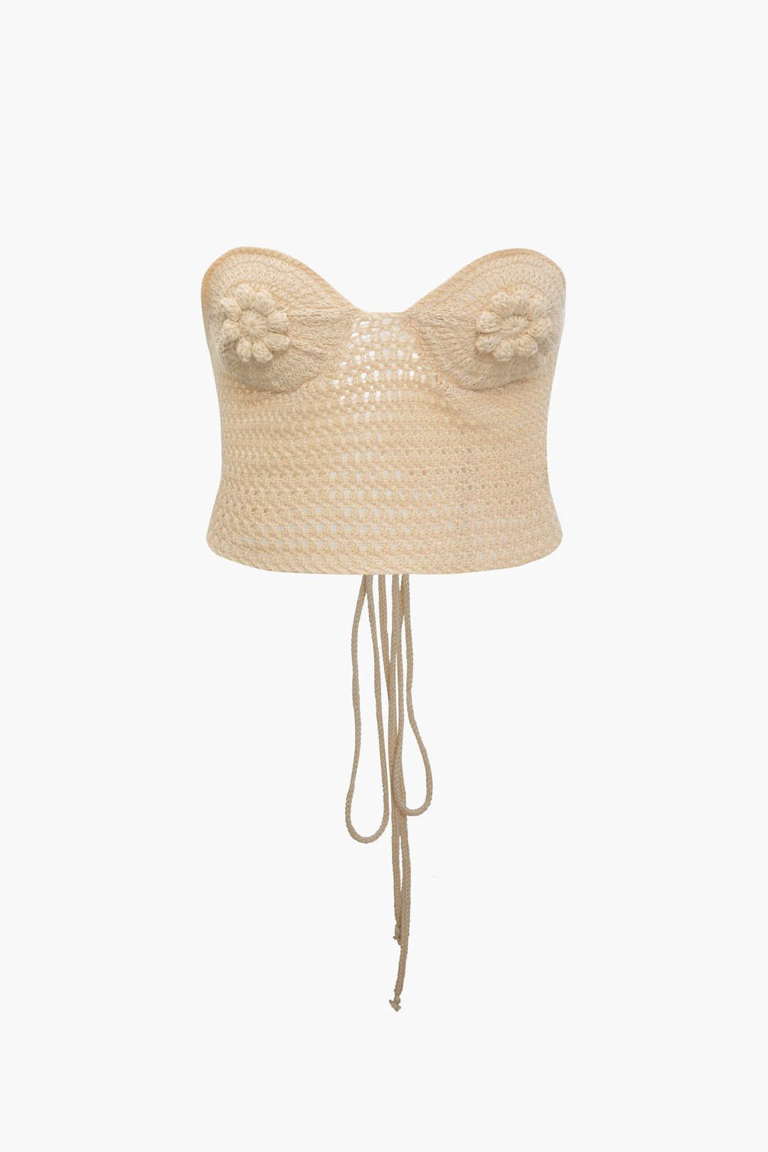 3D Flower Knit Tube Top sold by Micas