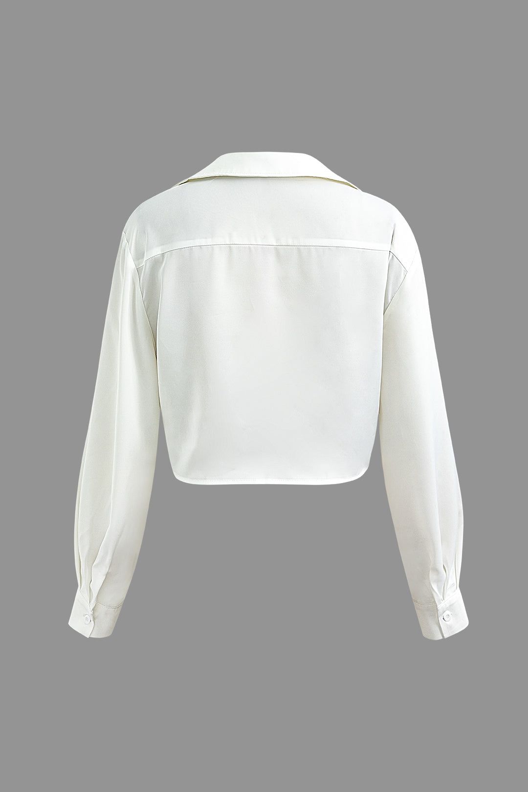 V-neck Twist Hem Chest Pocket Blouse sold by Micas product image thumbnail 2
