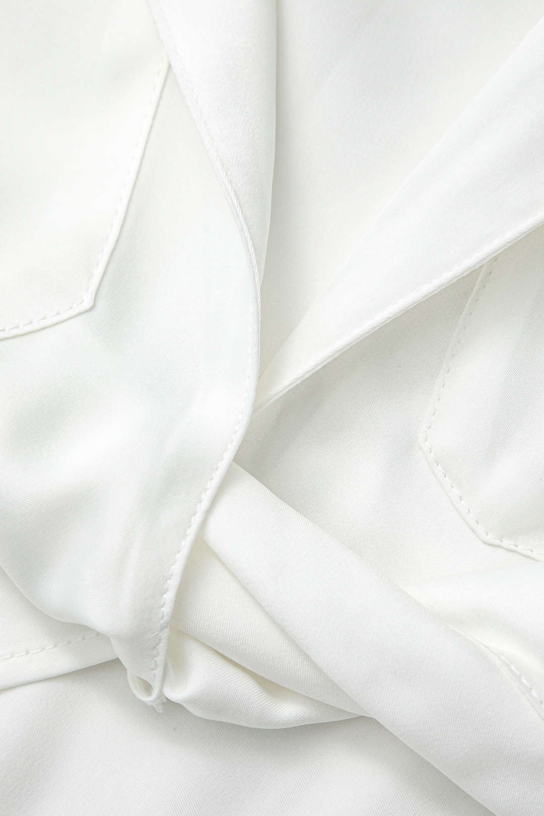 V-neck Twist Hem Chest Pocket Blouse sold by Micas product image thumbnail 3