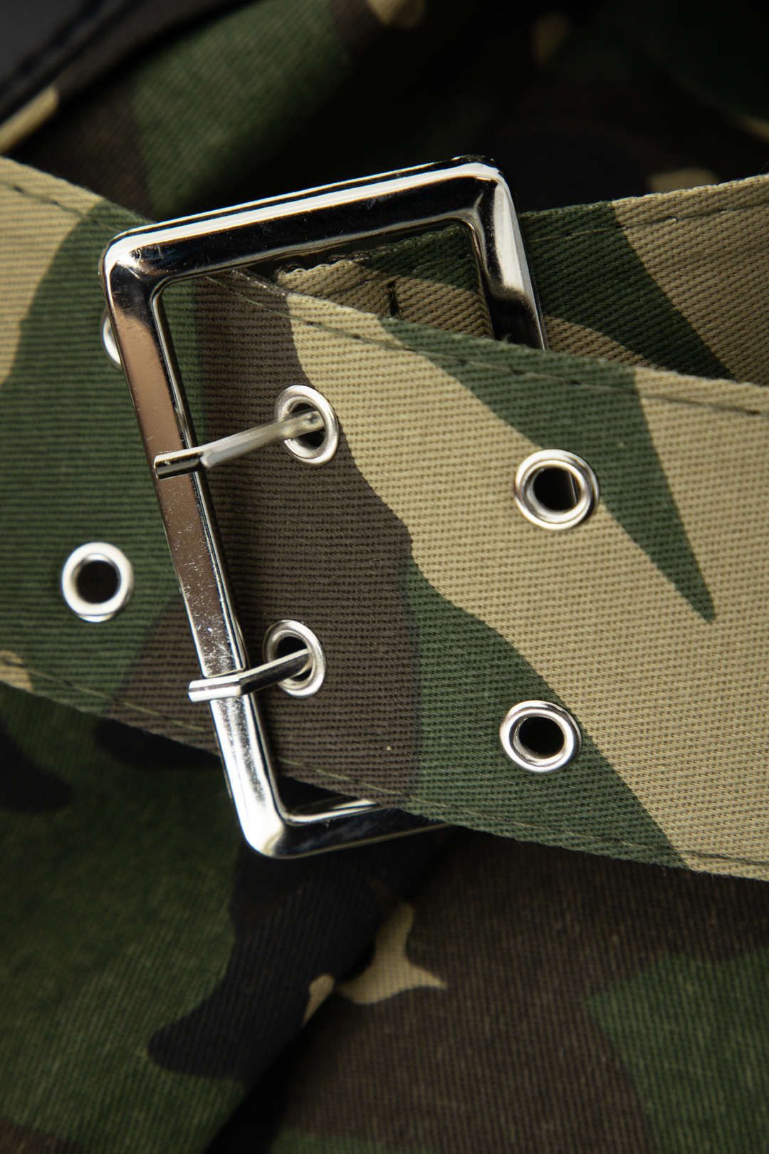 Camo Print Belted Pleated Mini Skirt sold by Micas product image thumbnail 3
