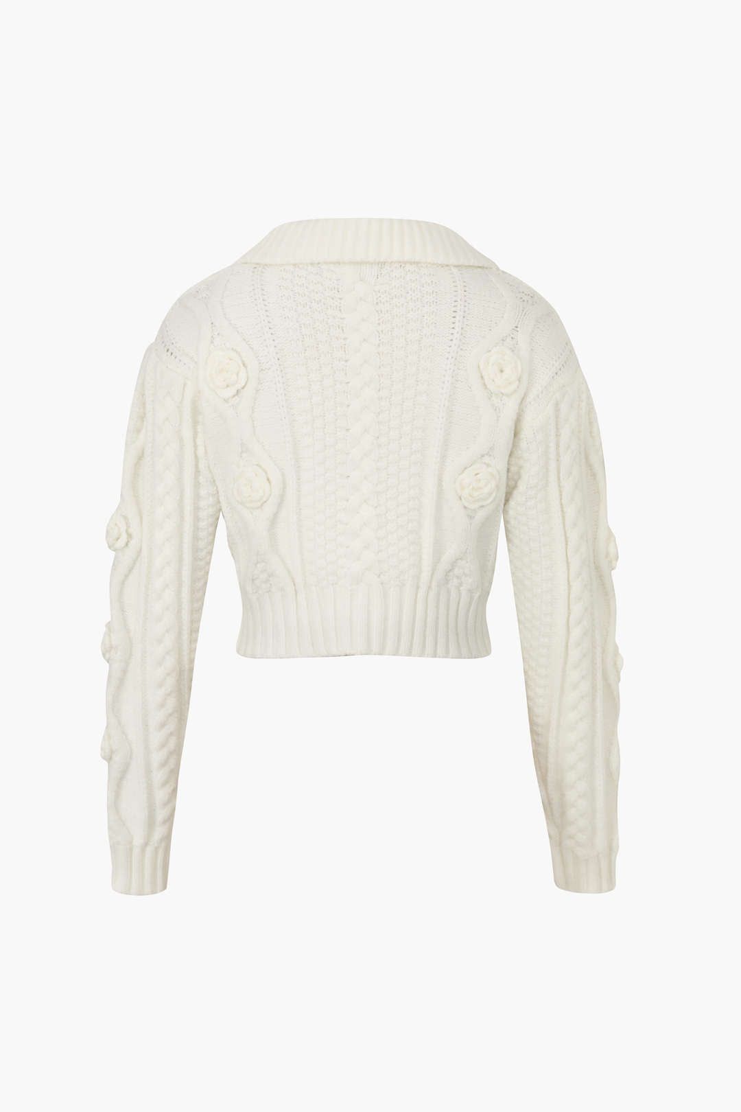 Flower Cable Knit Cardigan sold by Micas product image thumbnail 2