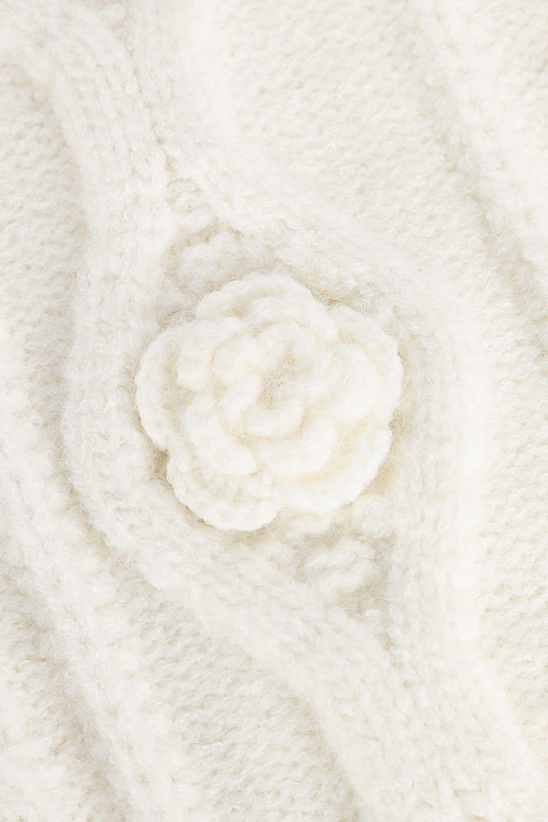 Flower Cable Knit Cardigan sold by Micas product image thumbnail 4