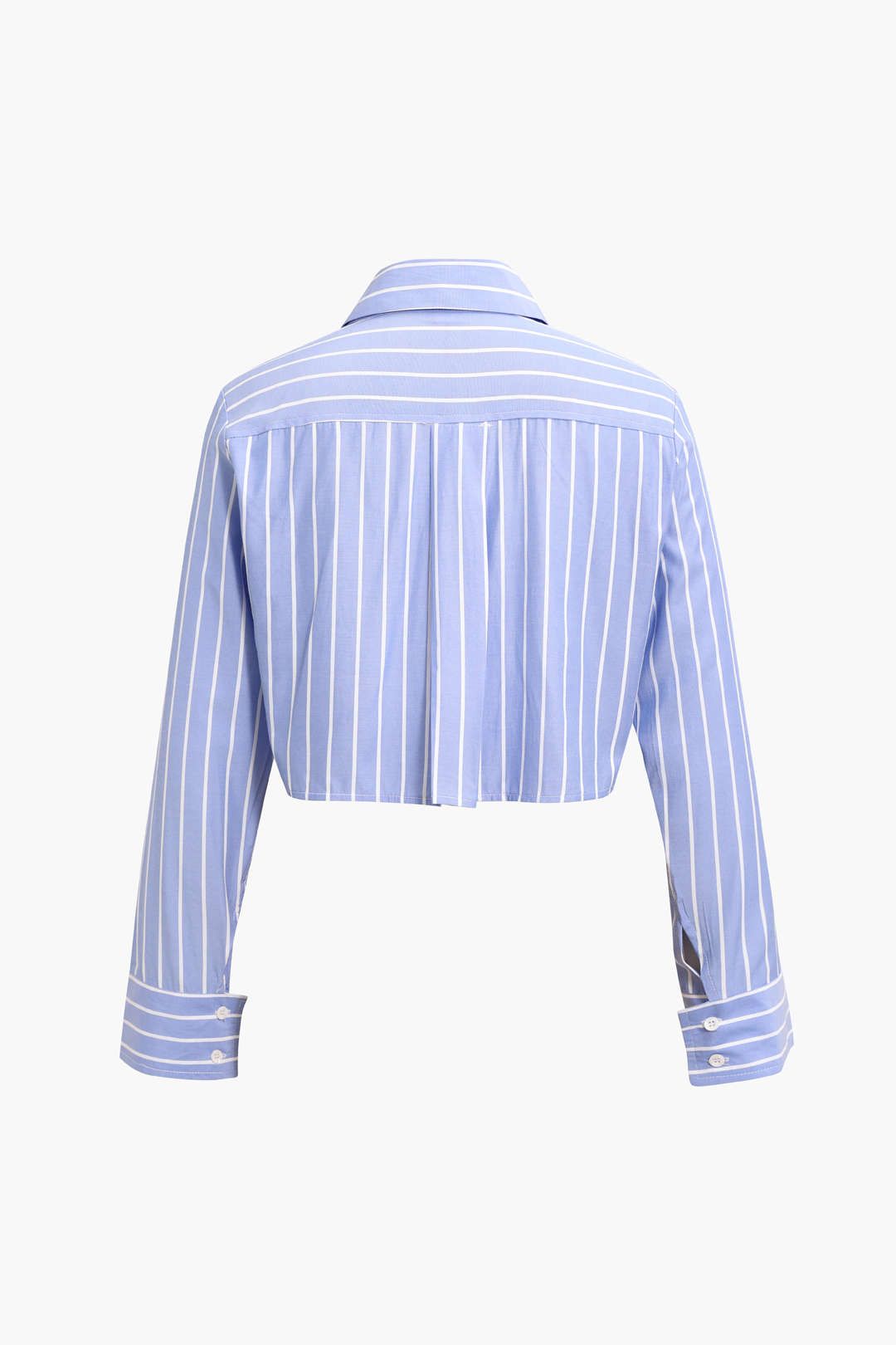 Vertical Stripe Cropped Shirt sold by Micas product image thumbnail 3