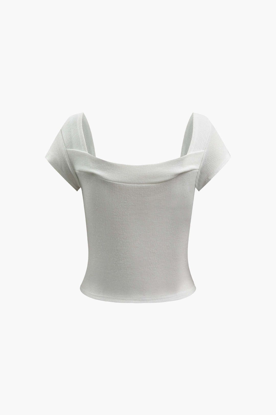 Square Neck Rib Crop T-Shirt sold by Micas product image thumbnail 2