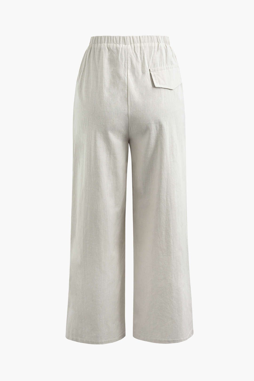 Linen-Blend Drawstring Waist Wide Leg Pants sold by Micas product image thumbnail 2