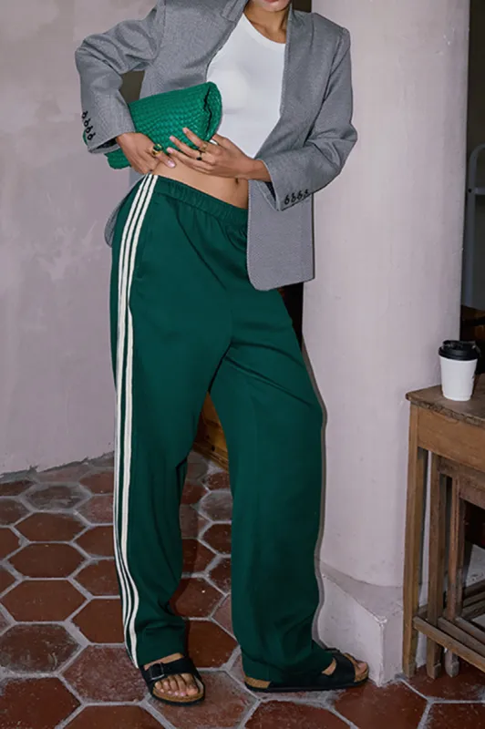 Kontrast stribede lomme med elastiske taljebukser made by Micas