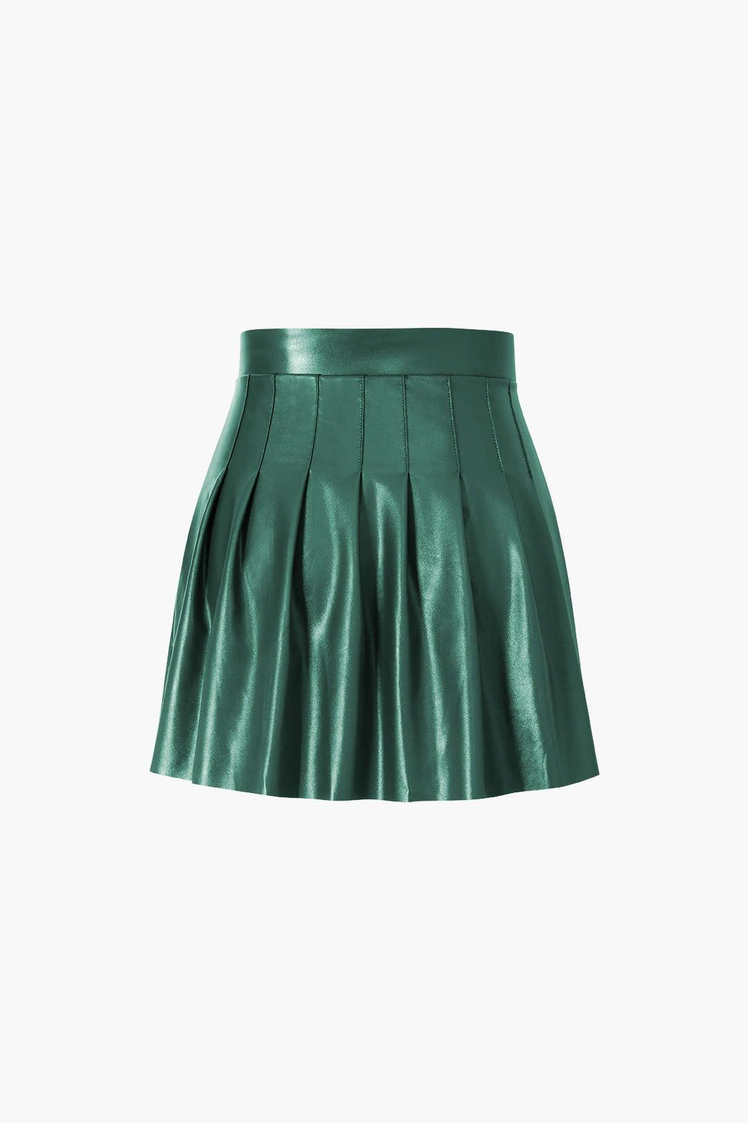 Faux Leather Pleated Mini Skirt sold by Micas product image thumbnail 4