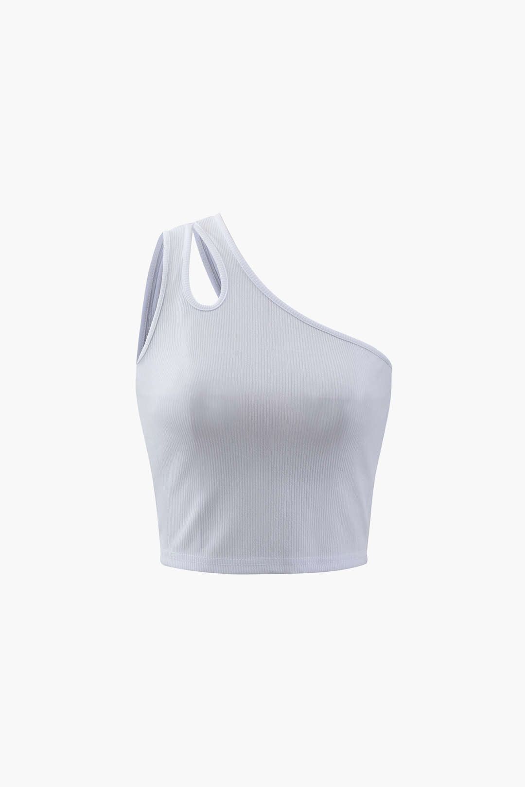 One Shoulder Cut Out Tank Top sold by Micas
