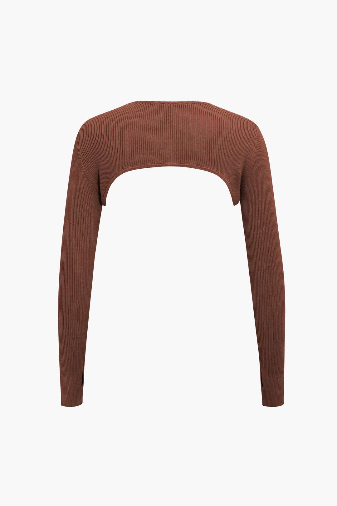 Super Cropped Long Sleeve Knit Top sold by Micas product image thumbnail 2