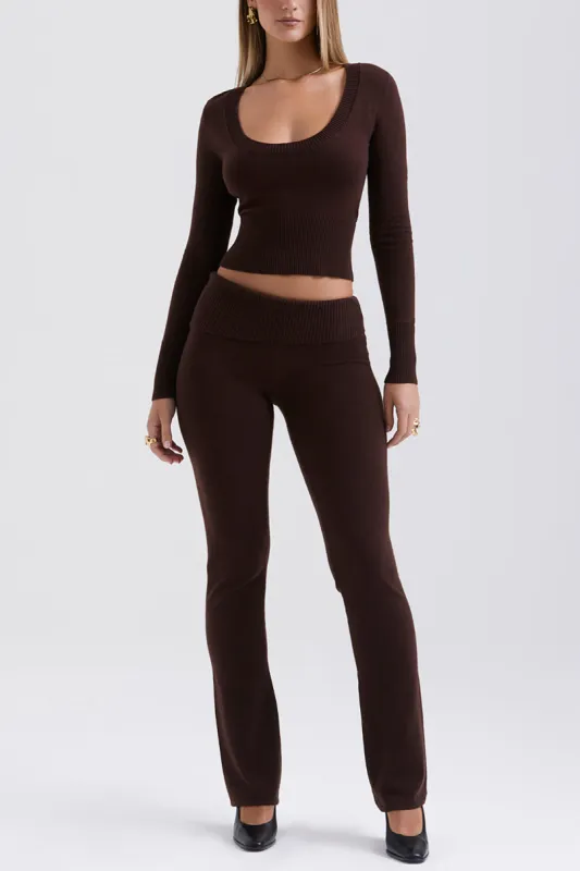 Solid Long Sleeve Top And Trouser Set sold by Micas