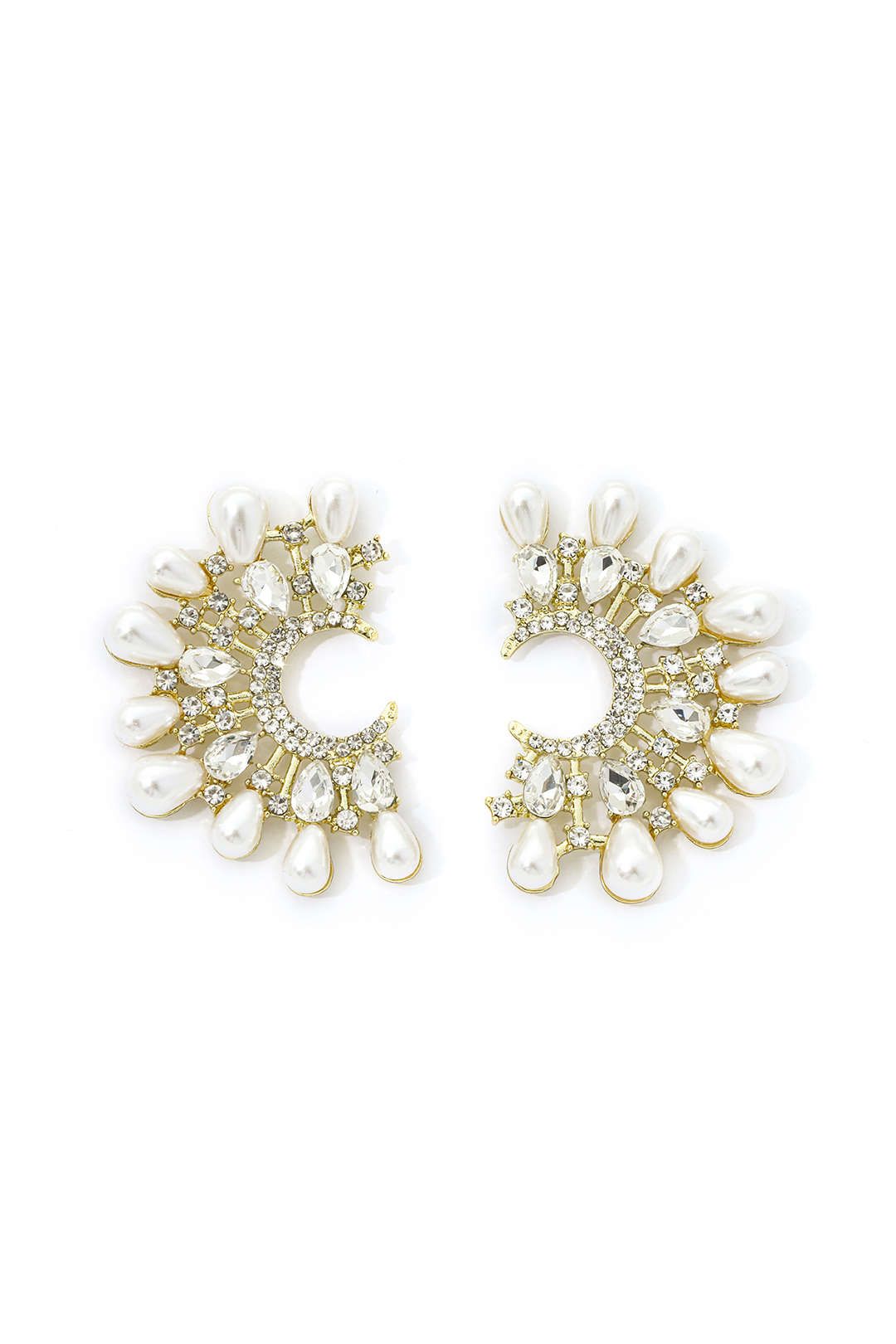 Pearl C-shaped Earrings sold by Micas