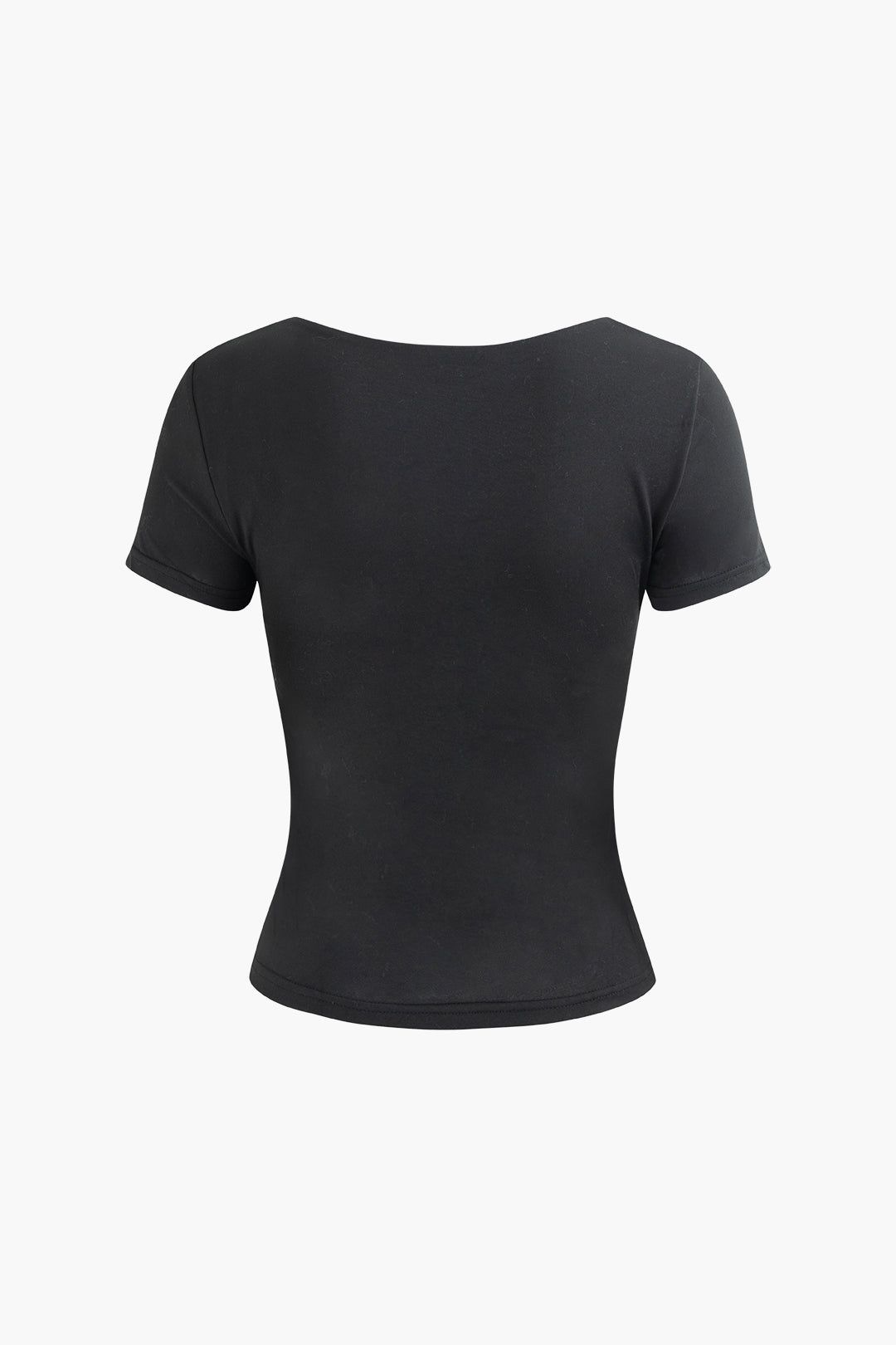 Solid Square Neck T-shirt sold by Micas product image thumbnail 2