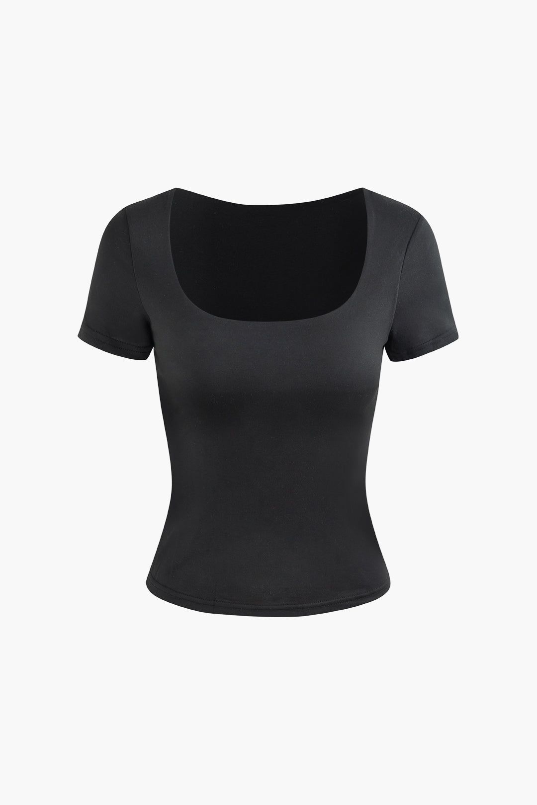 Solid Square Neck T-shirt sold by Micas