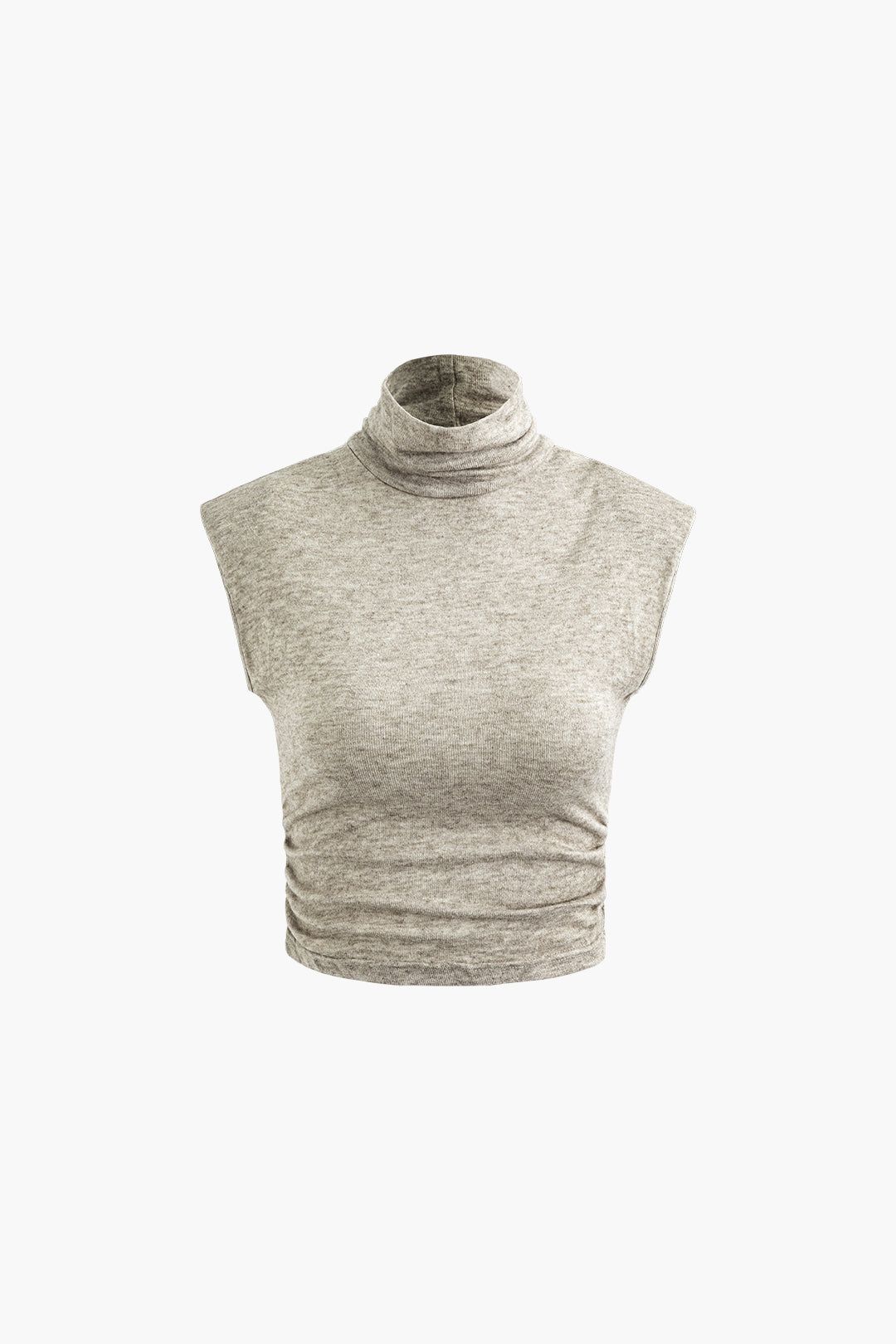 Turtle Neck Ruched Tank Top sold by Micas