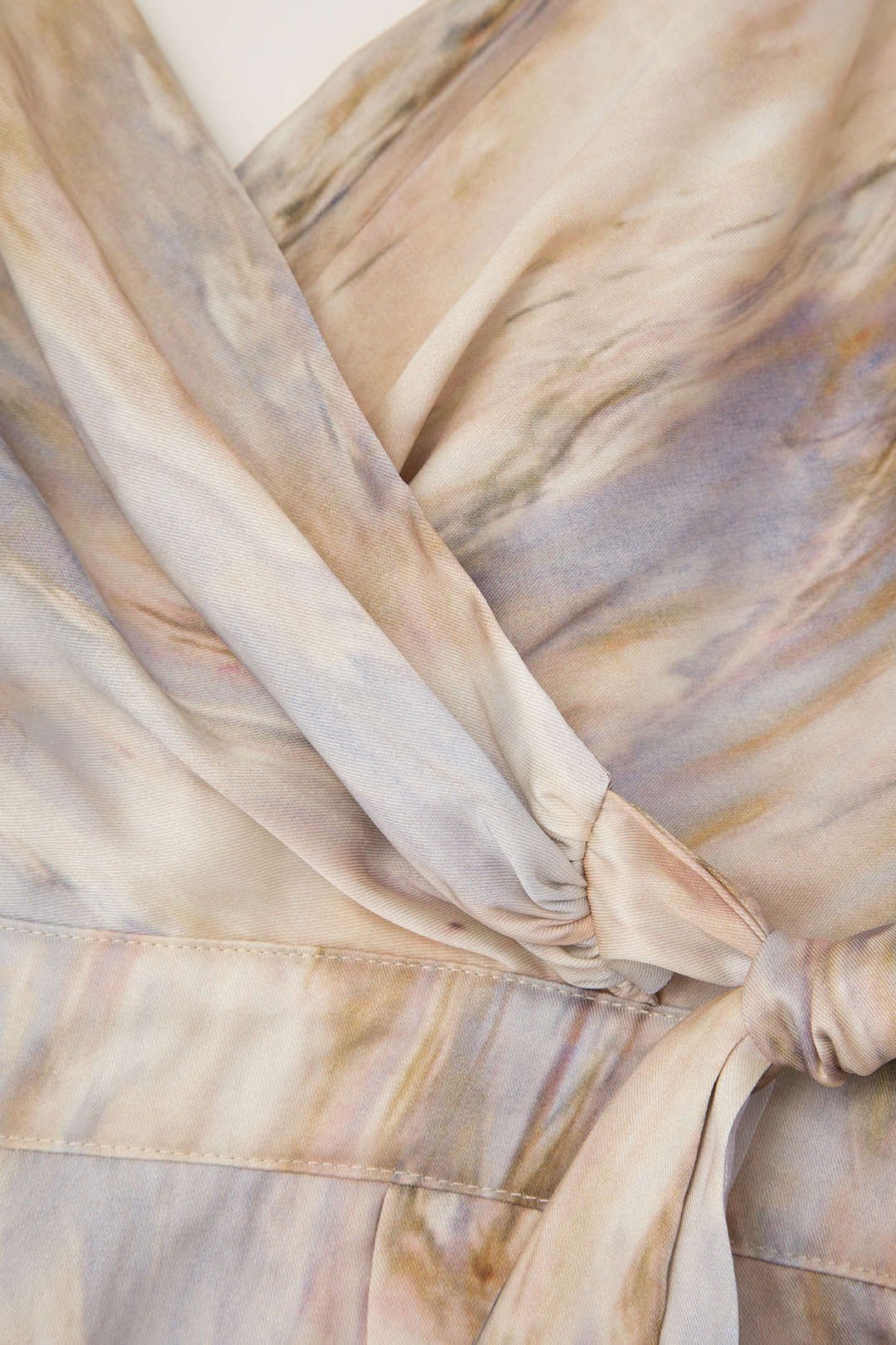 Marble Print Wrap Tie Wide Leg Jumpsuit sold by Micas product image thumbnail 3