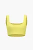 Solid Crop tanktop og slids twist knude nederdel sæt sold by Micas