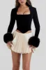 Basic Solid Velvet Long Sleeve Top sold by Micas