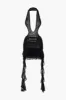 Solid Ring Fringe Backless Deep V neck Mini Dress sold by Micas