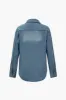 Solid denim skjorte med knapper sold by Micas