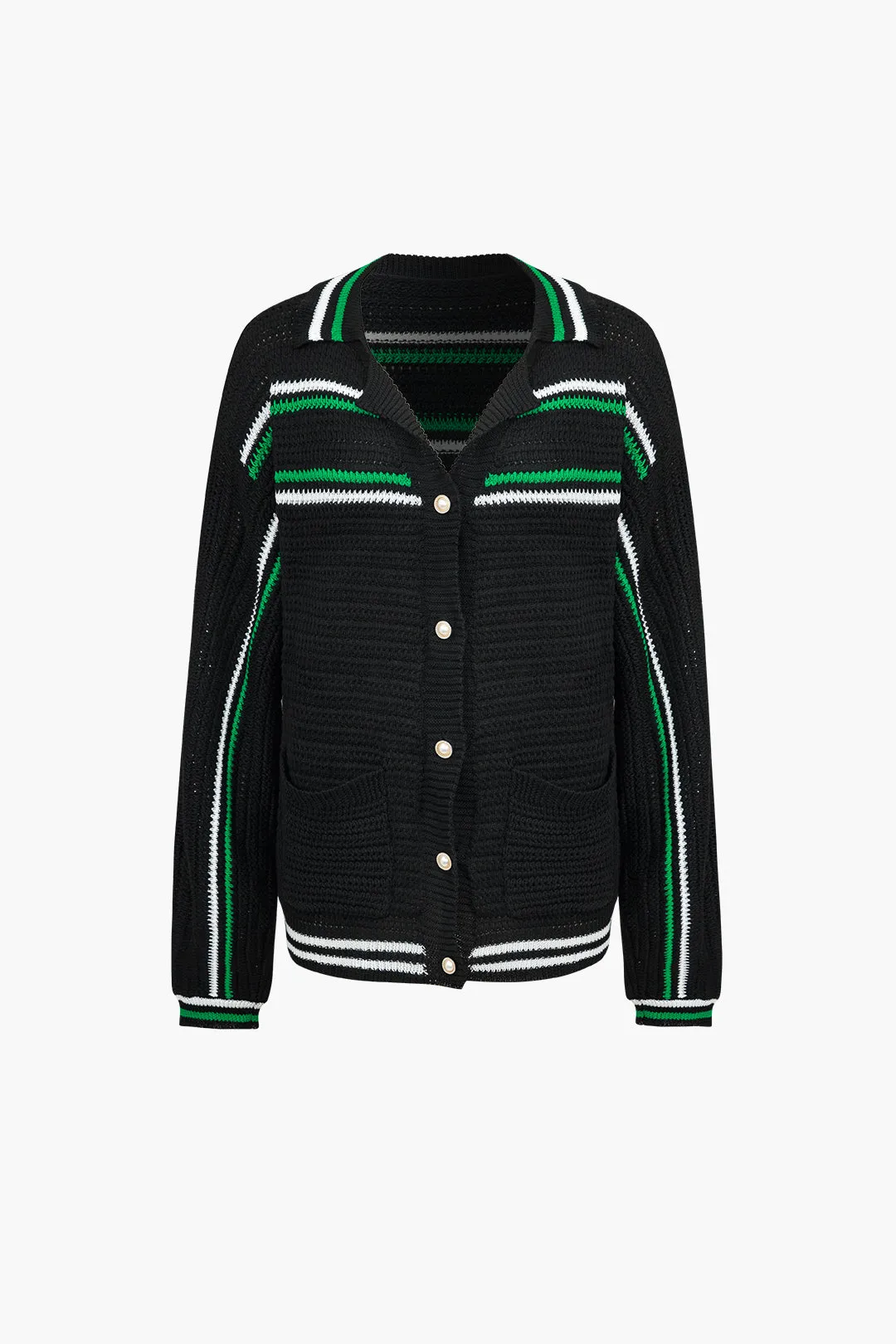 Strik Colour Block Pocket Cardigan sold by Micas