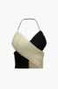 Kontraststrik krydset bindetank top sold by Micas