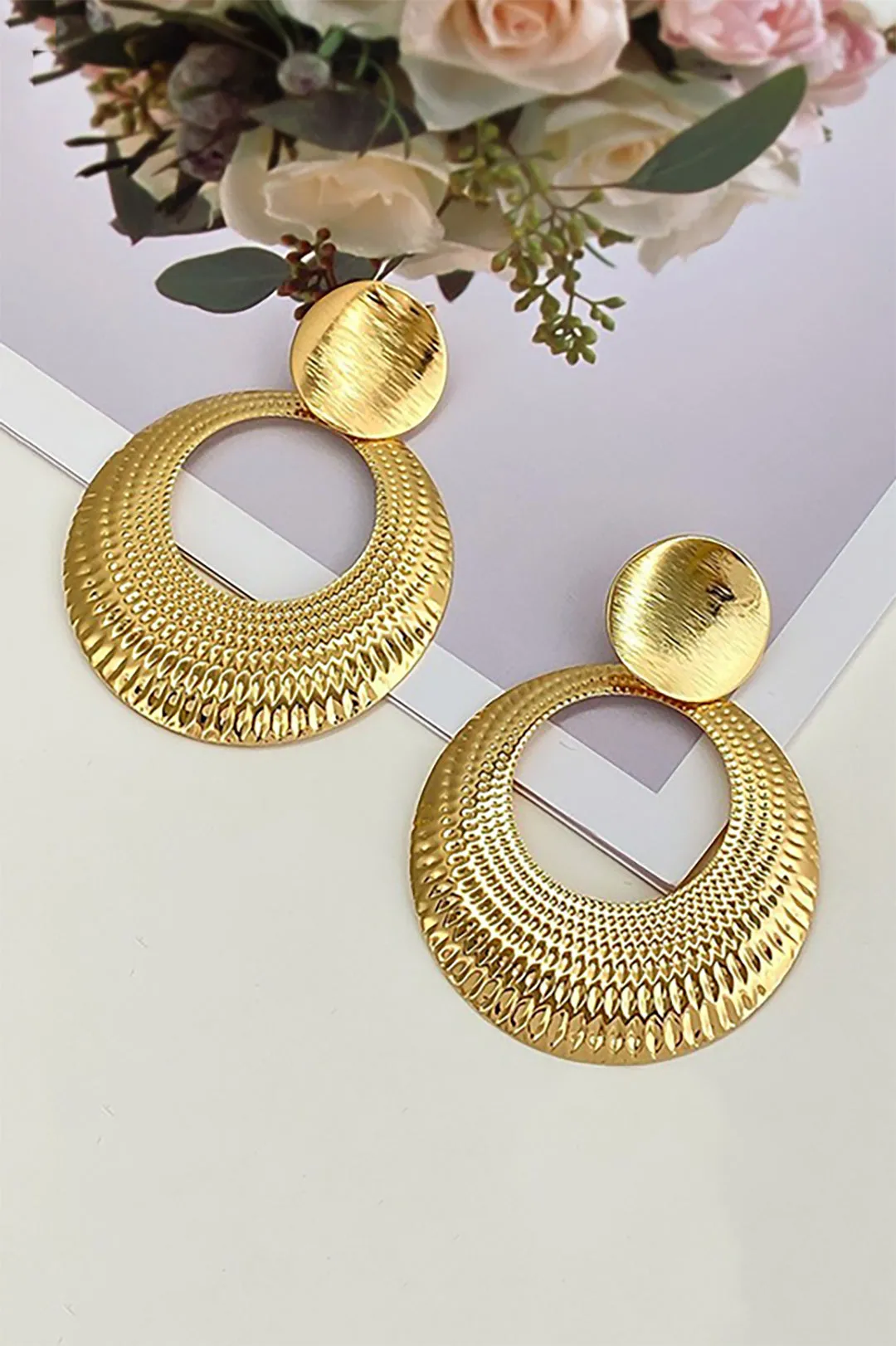 Geometric Round Earrings sold by Micas product image thumbnail 2