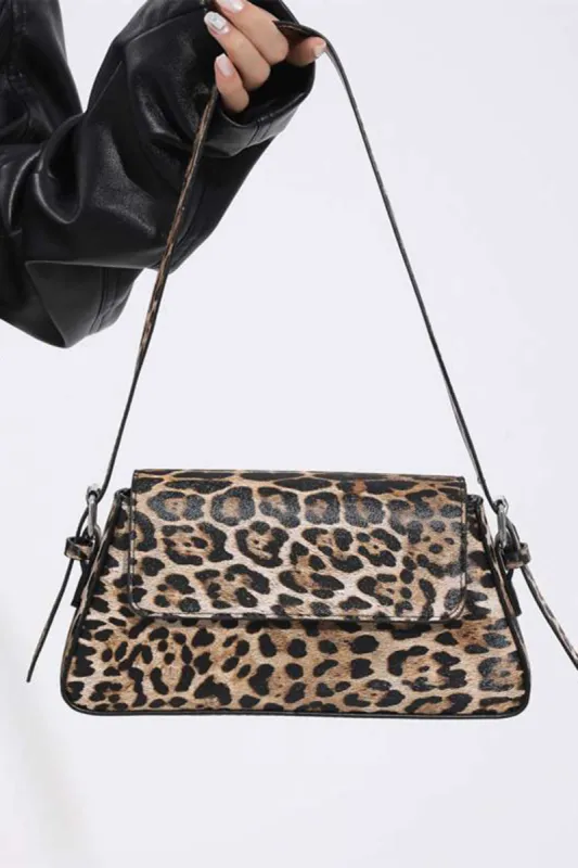 Leopard Print PU Cross-body Bag sold by Micas