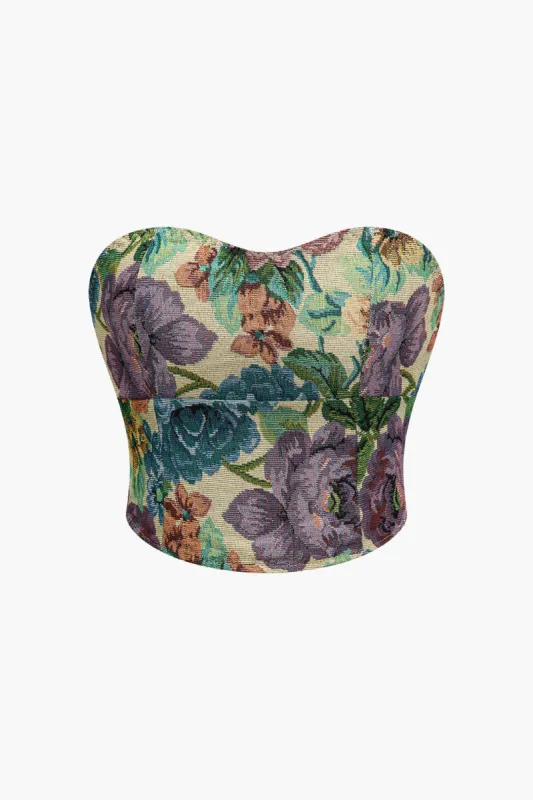 Blomsterprintrør top sold by Micas