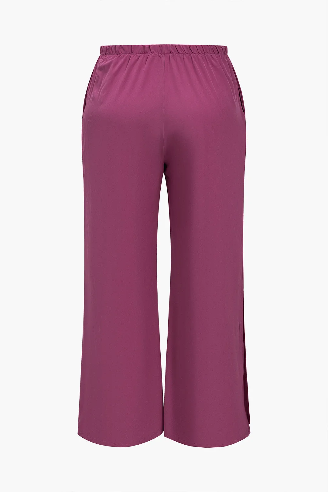 Plus Size Solid Pocket Ankel Split buksesæt sold by Micas product image thumbnail 5