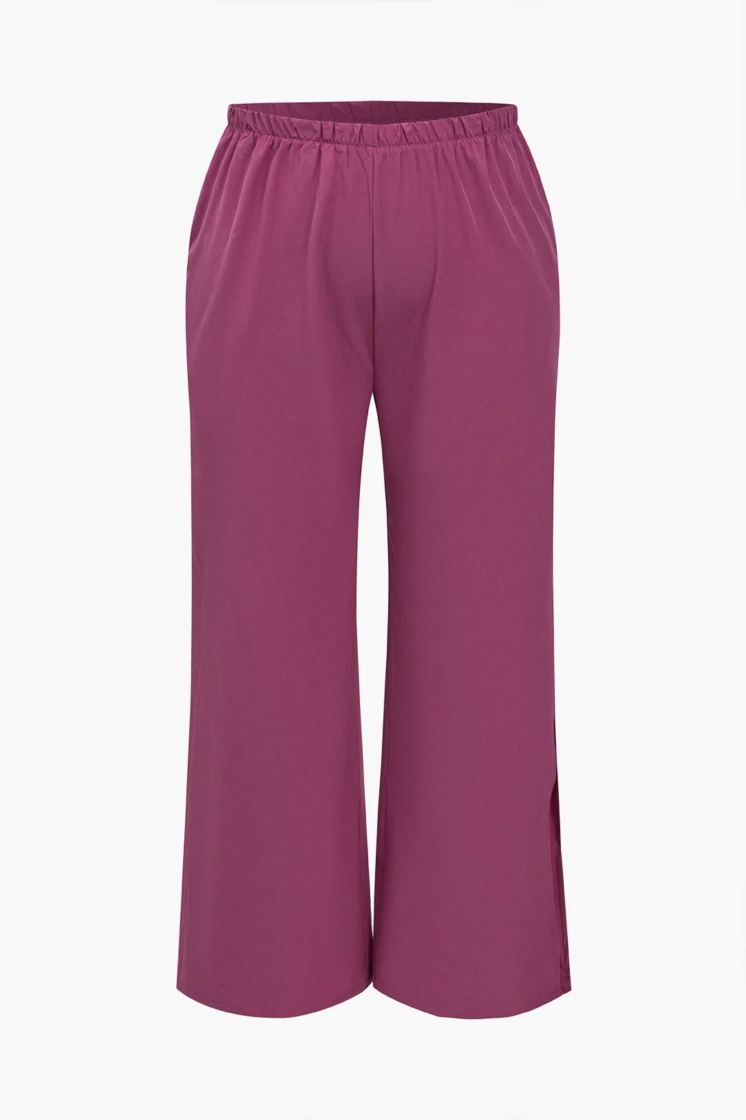 Plus Size Solid Pocket Ankel Split buksesæt sold by Micas product image thumbnail 3