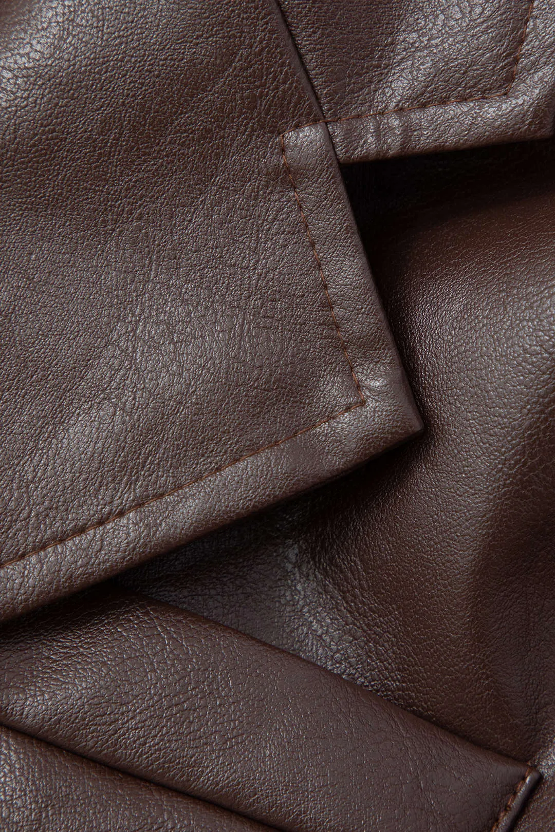 Solid Pu Leather Button Fake Pockets Blazer sold by Micas product image thumbnail 4