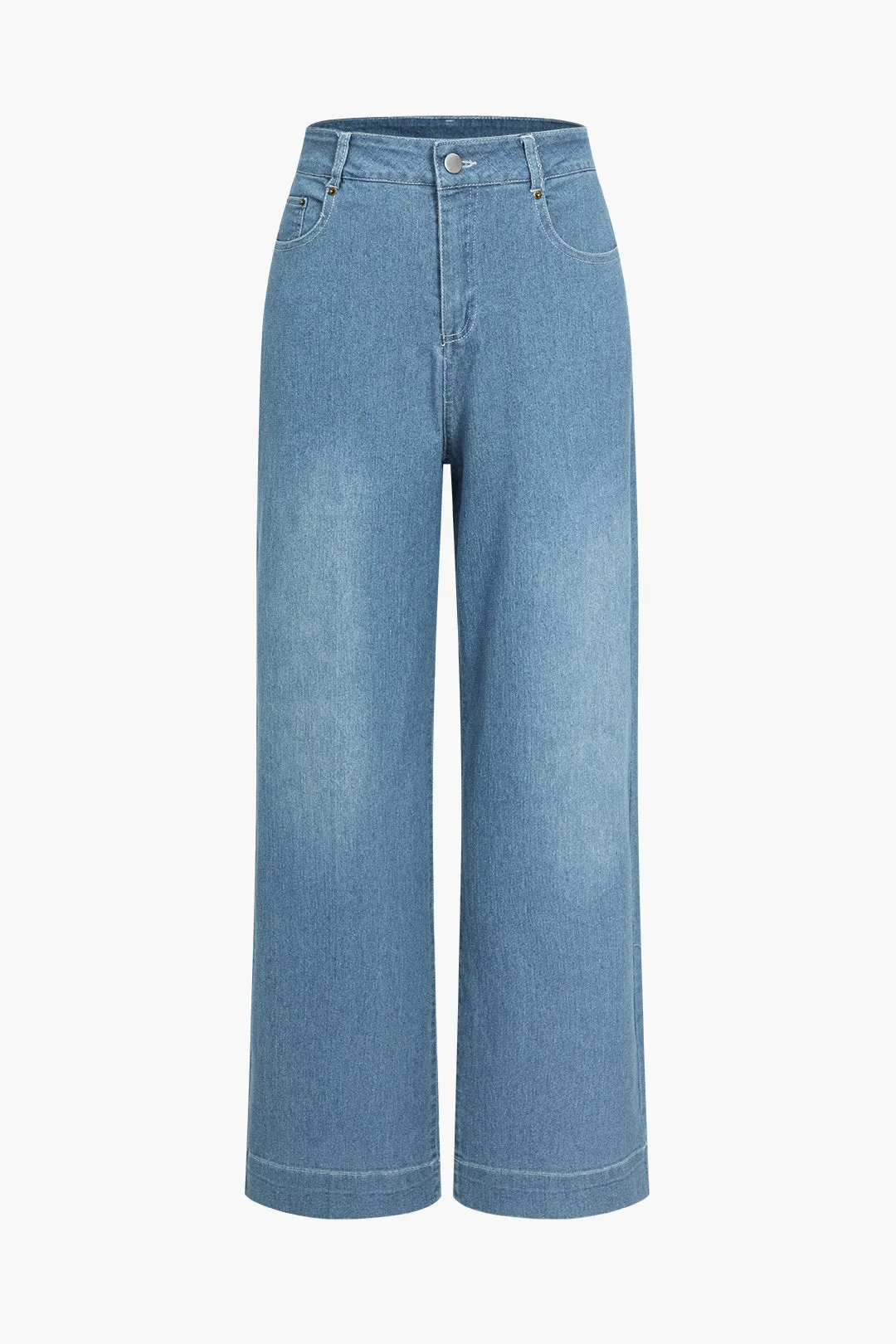 Basic Solid High Waist Jeans sold by Micas