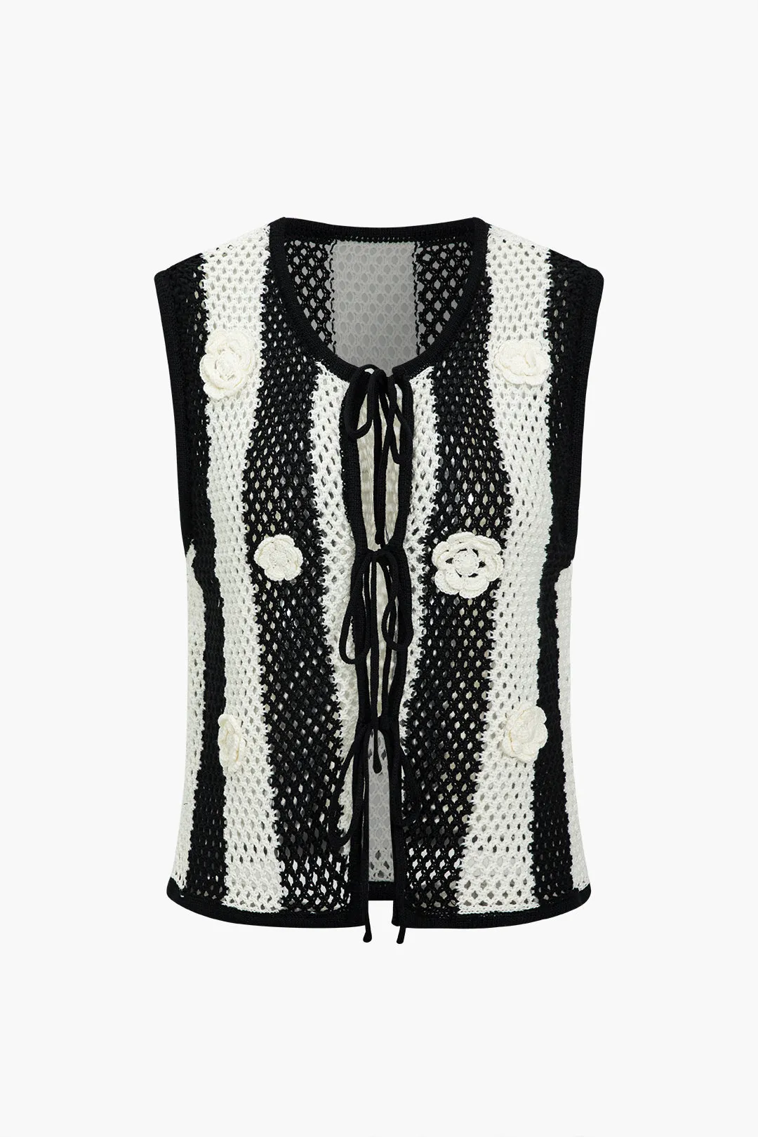 Stripe Cut Out Sweater Vest sold by Micas