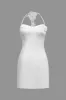 3D Floral Halter Mini Dress sold by Micas