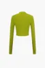 Solid Zipper Sports Long-Sleeve Top sold by Micas