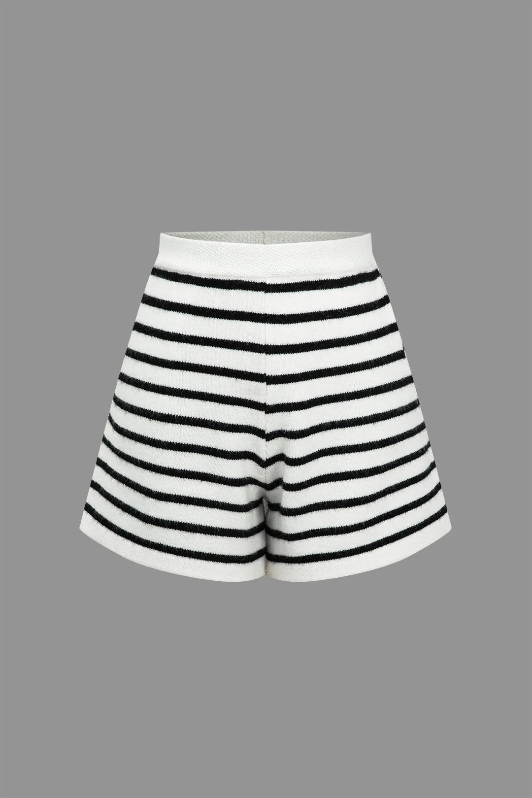 Stripe Print Knit Shorts sold by Micas
